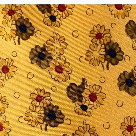 FACONNABLE Floral Silk Necktie Handmade - Picture 1 of 7
